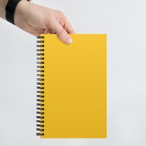 Premium Plain Yellow Spiral notebook (Customizable)